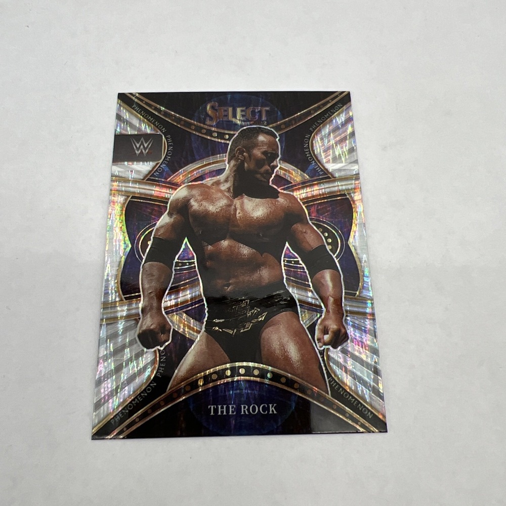 2022 Panini Select WWE Phenomenon Flash Prizm The Rock #28